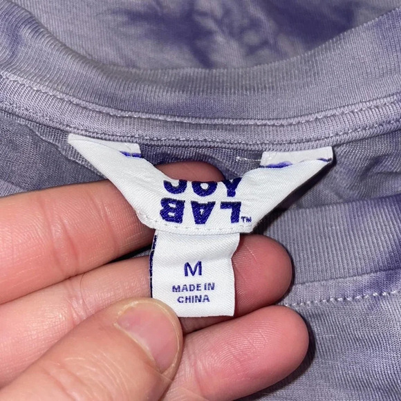 JoyLab Women’s Purple Tie Dye Muscle Crop T-Shirt Size Medium - Picture 4 of 7